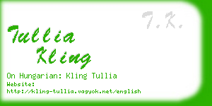 tullia kling business card